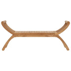 Banco de jardín 2 -Seater 126 cm Madera de teca maciza Natural
