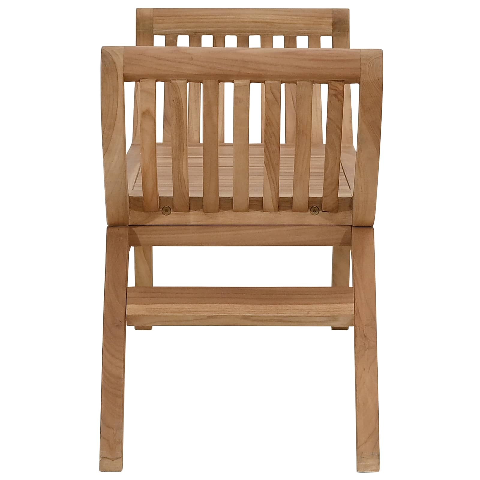 Banco de jardín 2 -Seater 126 cm Madera de teca maciza Natural