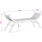 Banco de jardín 2 -Seater 126 cm Madera de teca maciza Natural