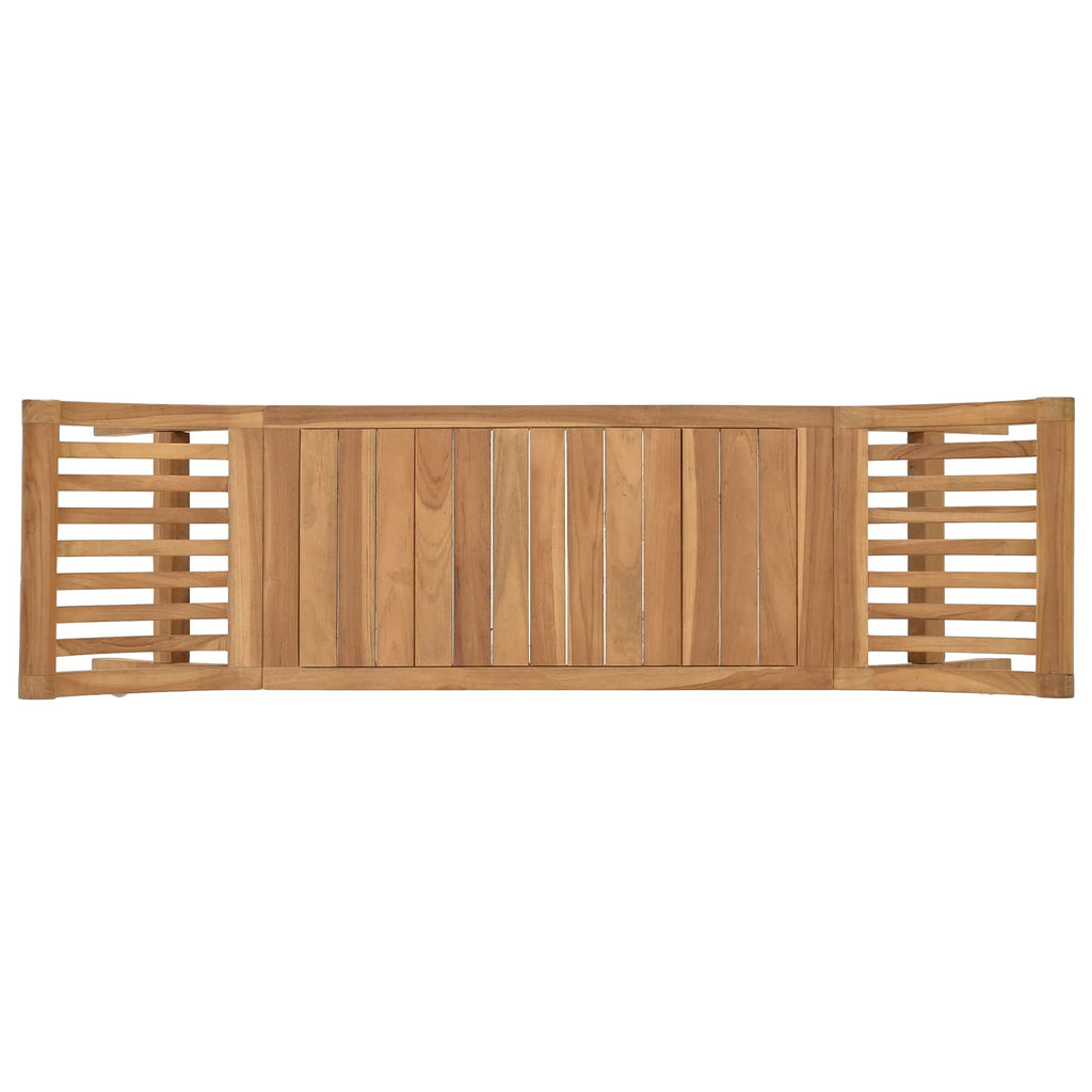Banco de jardín 2 -Seater 126 cm Madera de teca maciza Natural