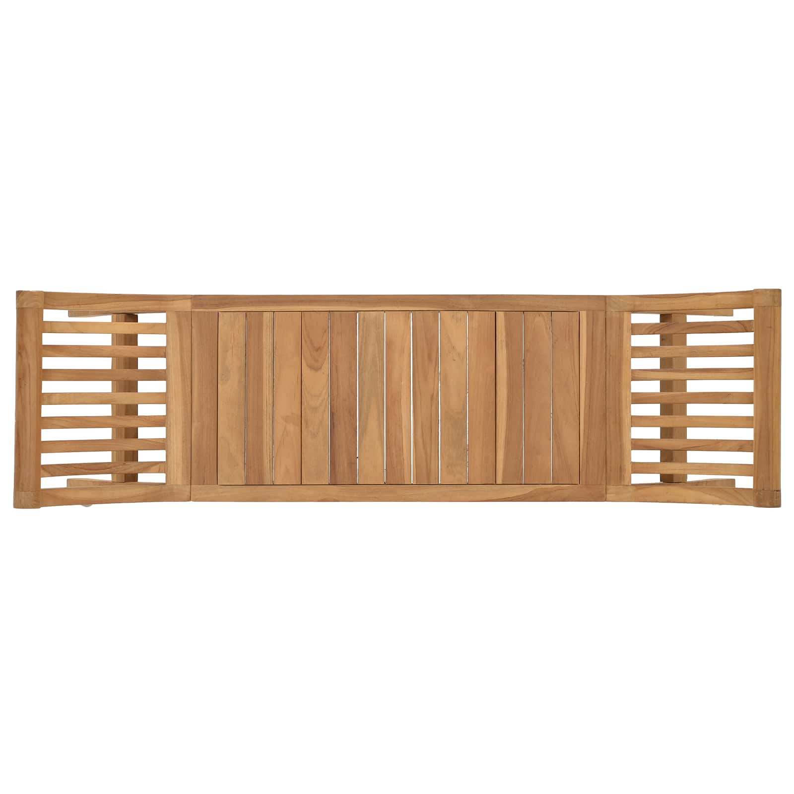 Banco de jardín 2 -Seater 126 cm Madera de teca maciza Natural