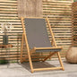 Silla de playa Beige Madera de teca maciza