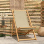 Silla de playa Beige Madera de teca maciza