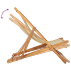 Silla de playa Beige Madera de teca maciza