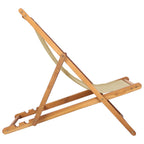 Silla de playa Beige Madera de teca maciza