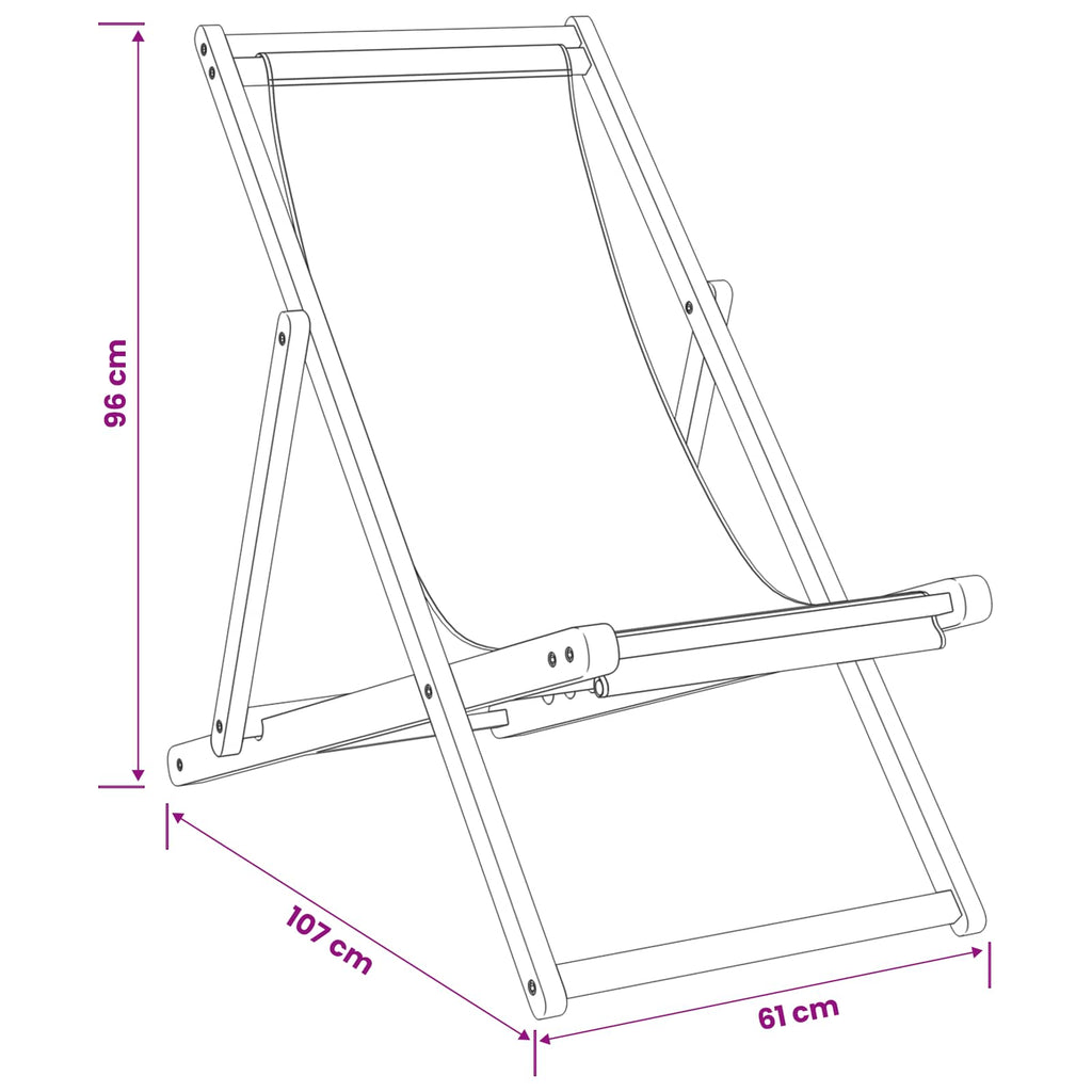 Silla de playa Beige Madera de teca maciza