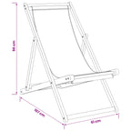 Silla de playa Beige Madera de teca maciza