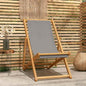 Silla de playa Beige Madera de teca maciza