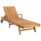 Tumbona 1-persona Marrón Madera de teca maciza