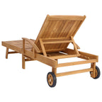Tumbona 1-persona Marrón Madera de teca maciza
