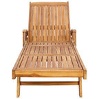 Tumbona 1-persona Marrón Madera de teca maciza