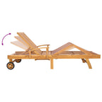 Tumbona 1-persona Marrón Madera de teca maciza