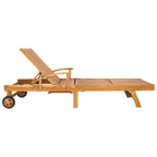 Tumbona 1-persona Marrón Madera de teca maciza