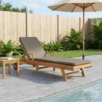 Tumbona 1-persona Marrón Madera de teca maciza