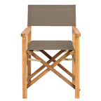 Silla de comedor 56 x 54 x 87 cm 100% Poliéster y Teca Sólida