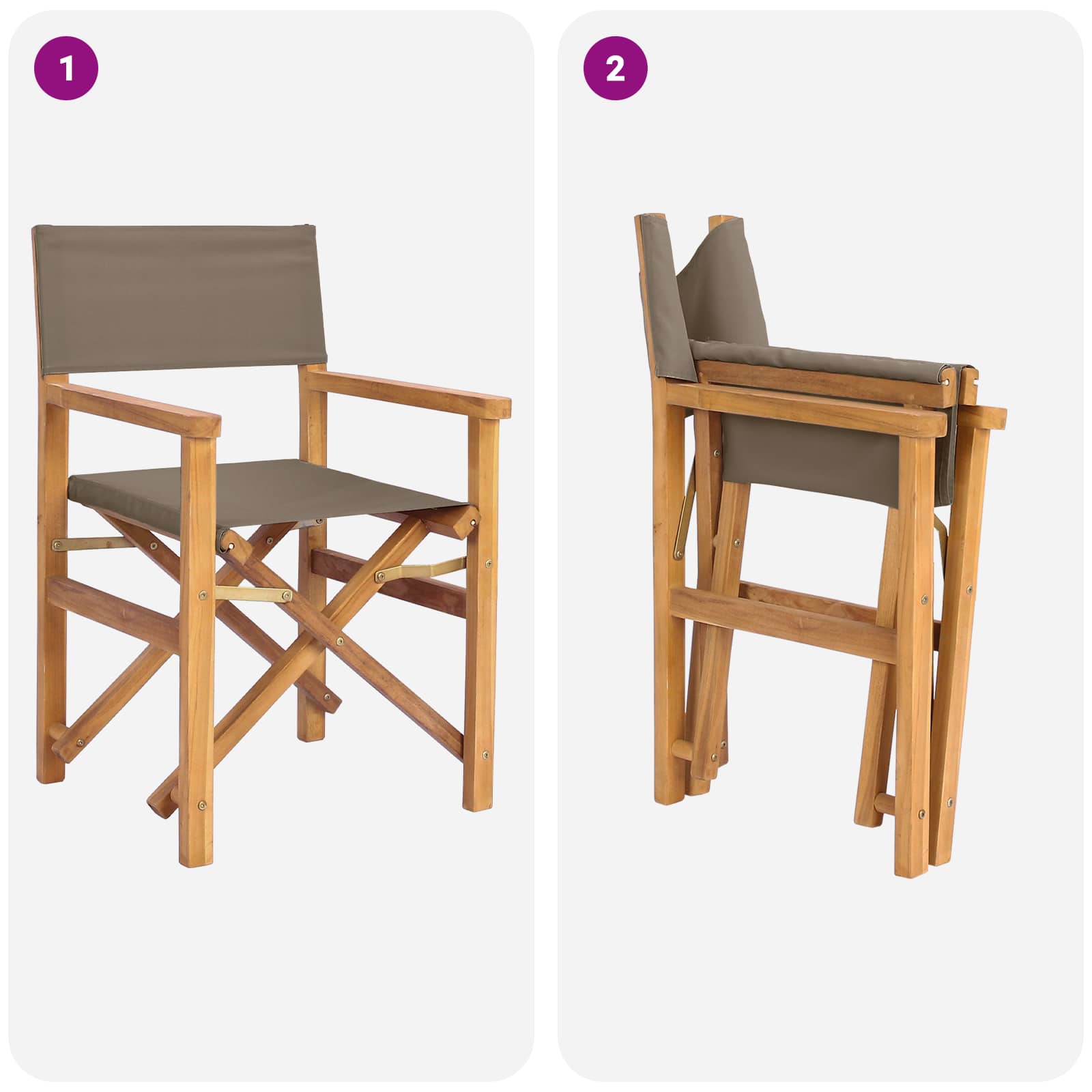 Silla de comedor 56 x 54 x 87 cm 100% Poliéster y Teca Sólida