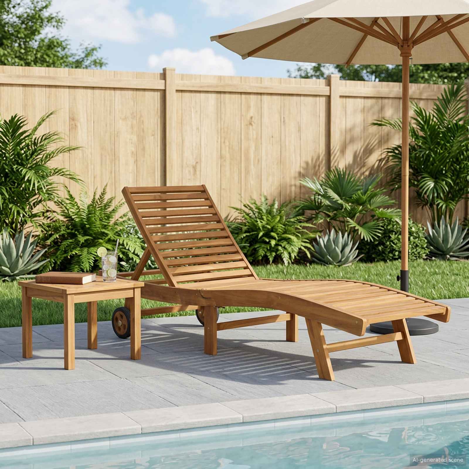 Tumbona 2 pcs Marrón Madera de teca maciza