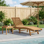 Tumbona 2 pcs Marrón Madera de teca maciza