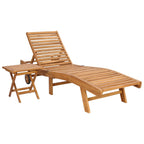 Tumbona 2 pcs Marrón Madera de teca maciza