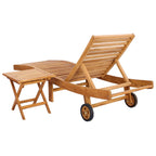 Tumbona 2 pcs Marrón Madera de teca maciza