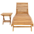 Tumbona 2 pcs Marrón Madera de teca maciza