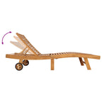 Tumbona 2 pcs Marrón Madera de teca maciza