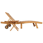 Tumbona 2 pcs Marrón Madera de teca maciza