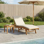 Tumbona 2 pcs Marrón Madera de teca maciza