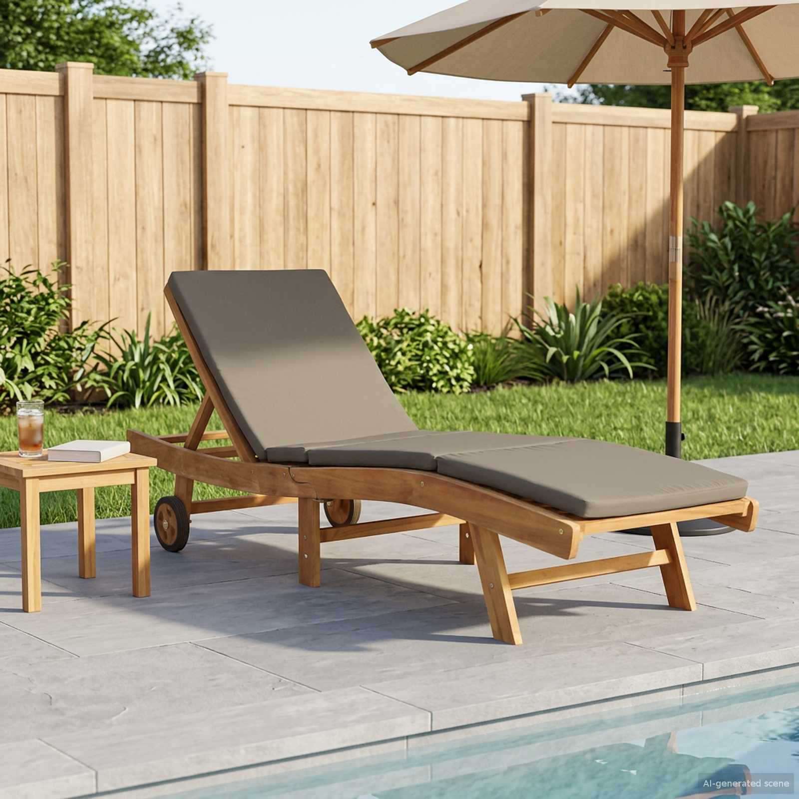 Tumbona 2 pcs Marrón Madera de teca maciza