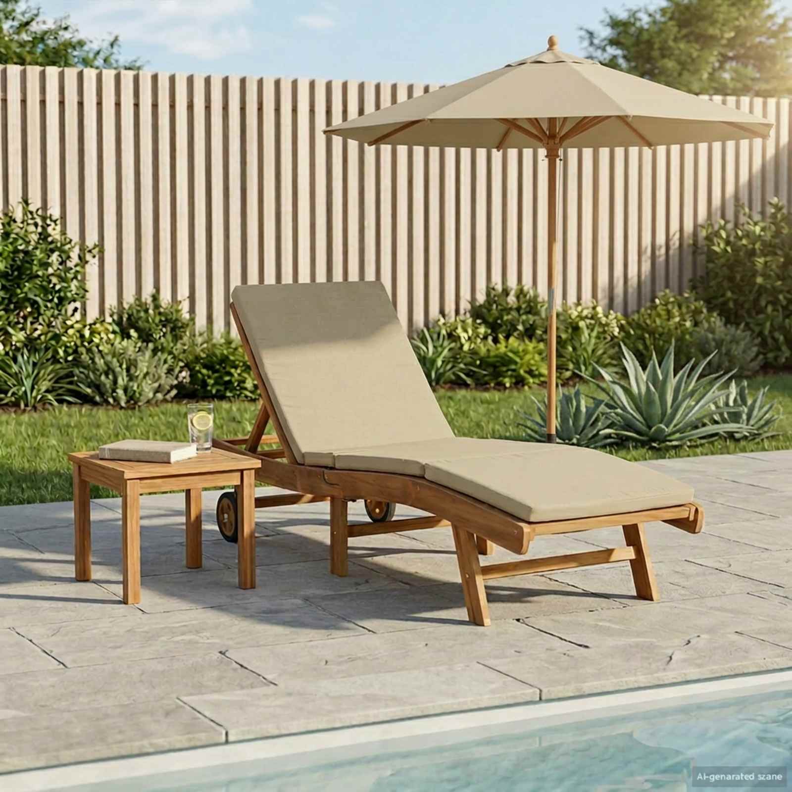 Tumbona 2 pcs Marrón Madera de teca maciza