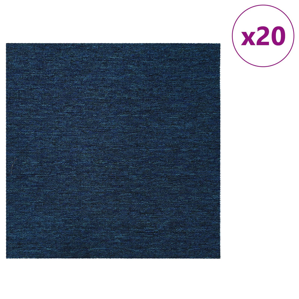 Azulejo de alfombra Azul 50 x 50 cm 20 pcs PP y Betún