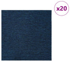 Azulejo de alfombra Azul 50 x 50 cm 20 pcs PP y Betún