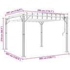 Gazebo con techo ajustable Verde 3 x 3 x 2,14 m Tela y Aluminio