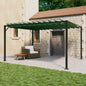 Adjustable Roof Gazebo Green 3 x 3 x 2.14 m Fabric and Aluminum