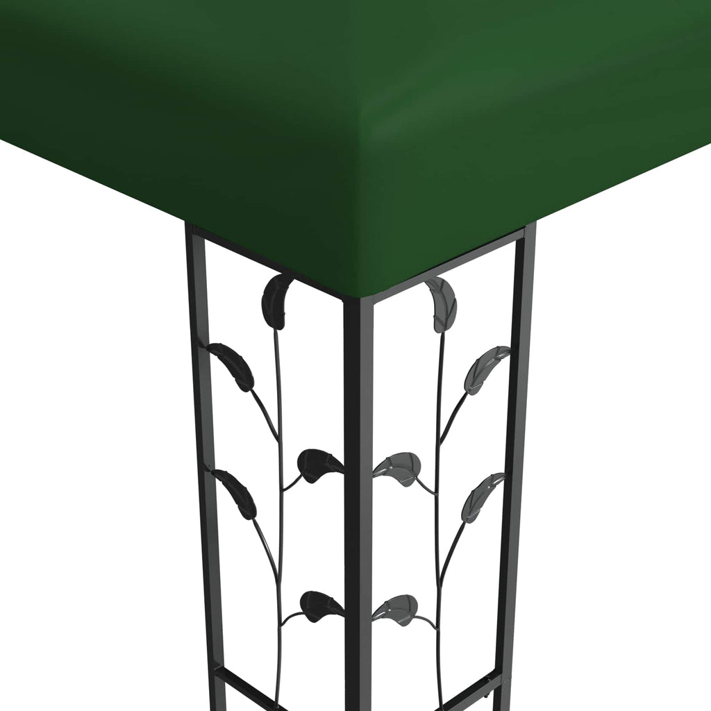 Cenador 3 x 3 x 2,68 m Verde Poliéster y Acero