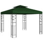 Gazebo 3 x 3 x 2.68 m Green Polyester and Steel