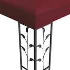 Gazebo 3.97 x 2.96 x 2.68 m Wine Red Polyester and Steel