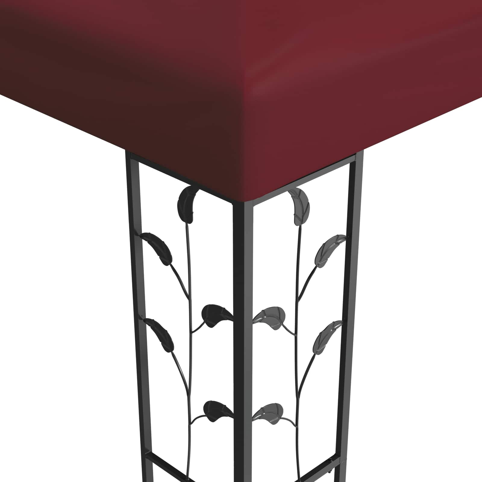 Gazebo 3.97 x 2.96 x 2.68 m Wine Red Polyester and Steel