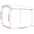Cenador 3 x 3 x 2,55 m Verde Tela y Aluminio 180 gsm