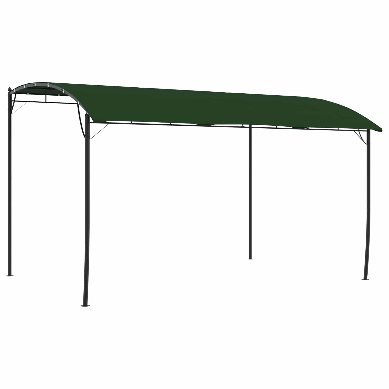 Gazebo 3 x 3 x 2,55 m Verde Tecido e Alumínio 180 g/m²