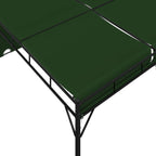 Cenador 4 x 3 x 2,3 m Verde Poliéster y Acero