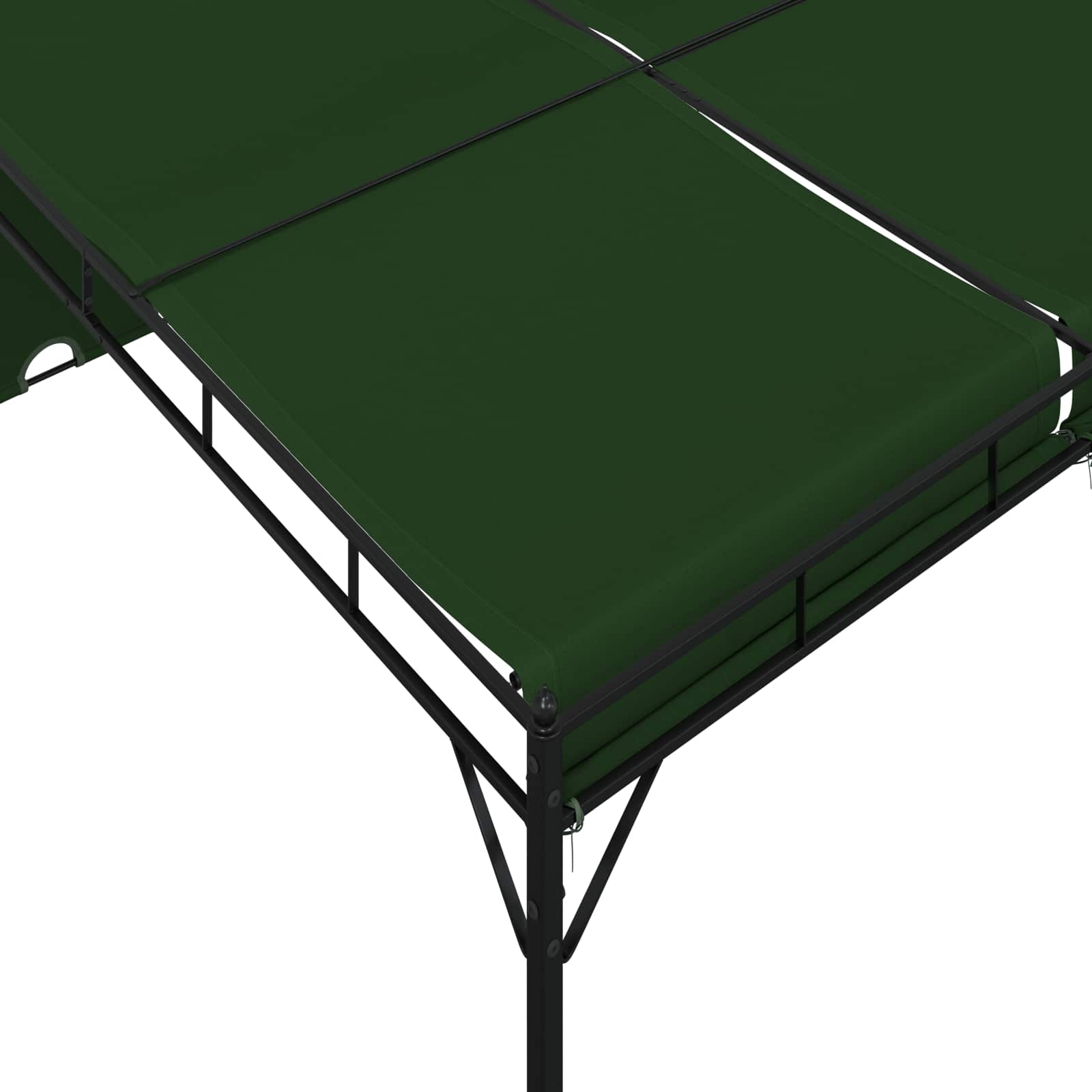 Cenador 4 x 3 x 2,3 m Verde Poliéster y Acero