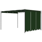 Cenador 4 x 3 x 2,3 m Verde Poliéster y Acero