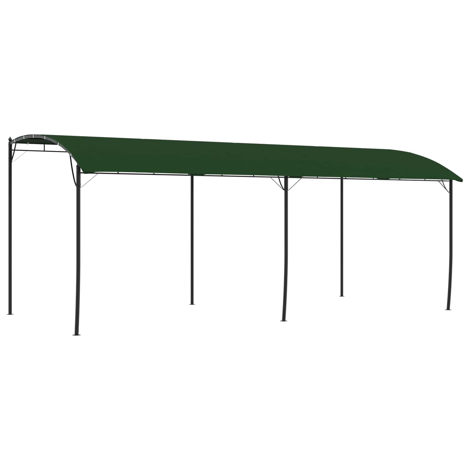 Gazebo 3 x 3 x 2,55 m Verde Tecido e Alumínio 180 g/m²