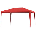 Carpa de Fiesta 400 x 300 x 255 cm Rojo PE y acero