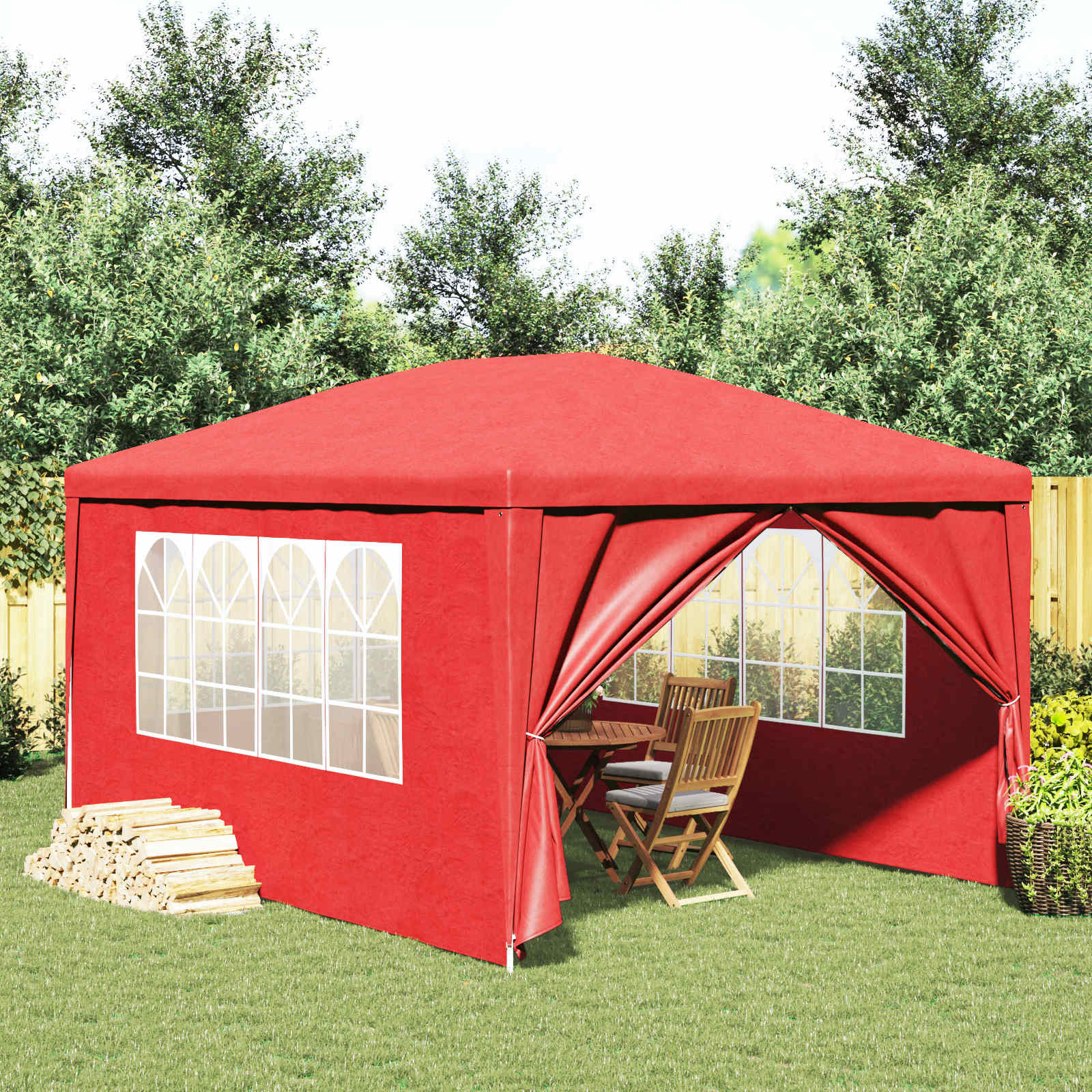 Carpa de Fiesta 1200 x 300 x 255 cm Gris Claro PE y acero