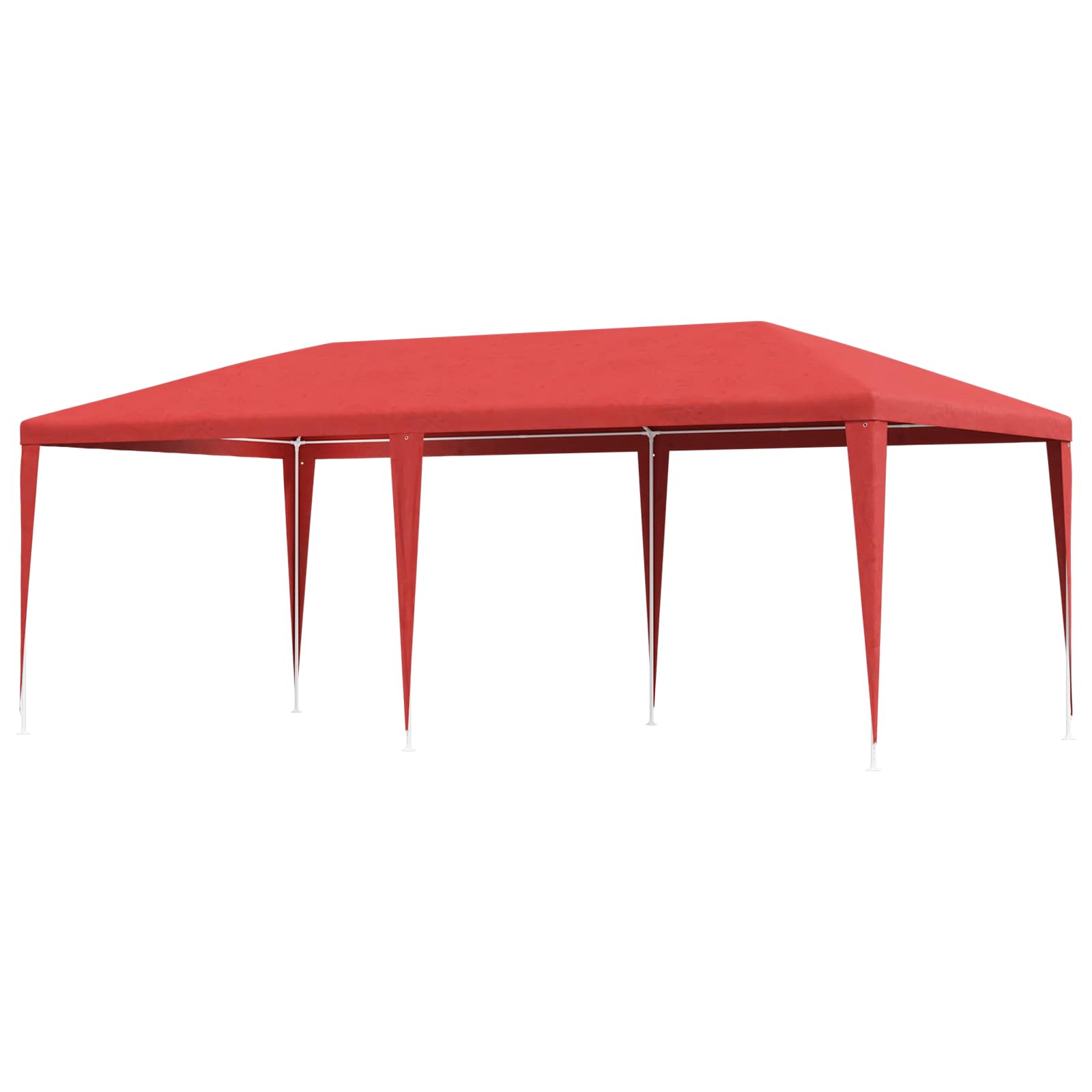 Tenda de festa 400 x 300 x 255 cm Vermelho PE e aço