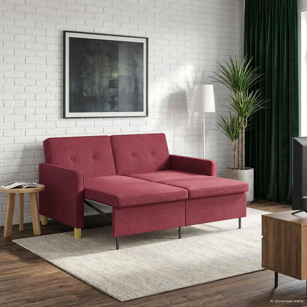 Sofa bed 60cm Cappuccino Faux leather