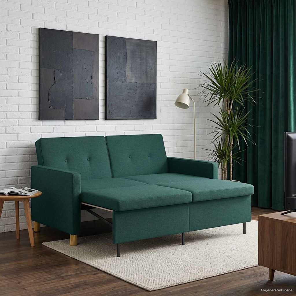 Sofa bed 60cm Cappuccino Faux leather