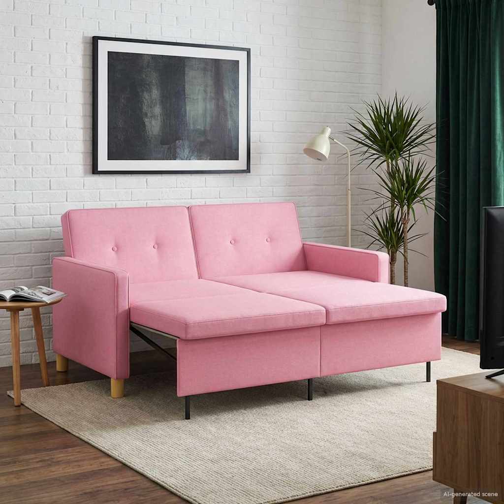 Sofa bed 60cm Cappuccino Faux leather